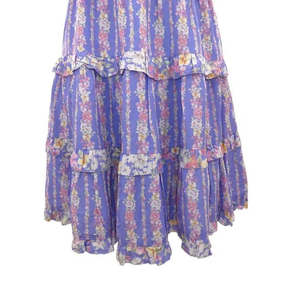 Altar'd State Lavender Floral Tiered Mini Dress Strapless NWT Size S - Picture 15 of 16